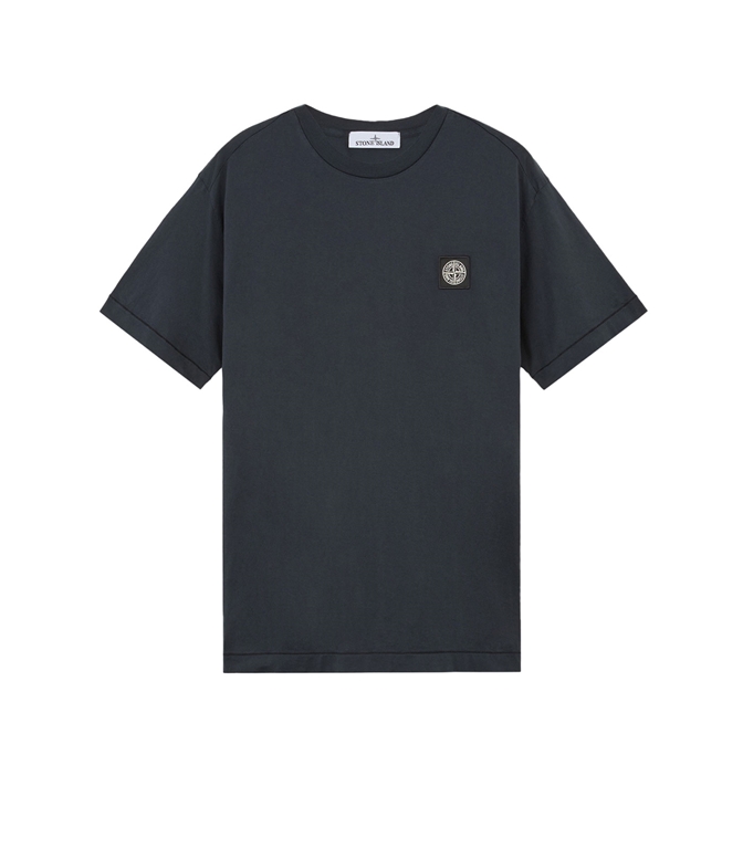 2100039-S0013 60/2 COTTON JERSEY BLACK Stone Island - T-Shirt